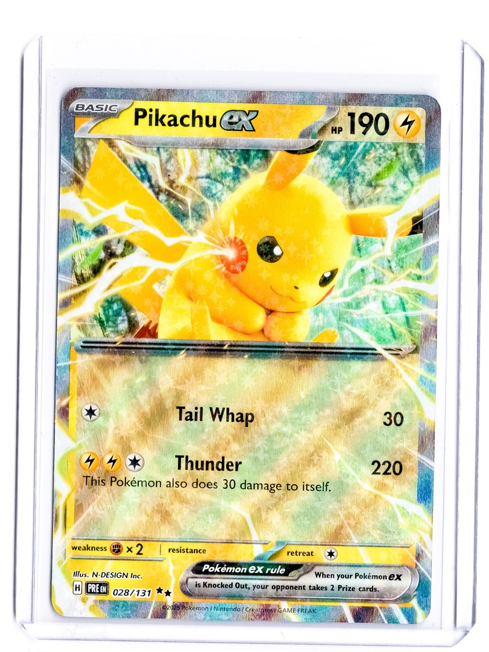 Pikachu 028/131 EX Prismatic Evolutions NM Pokemon Trading Card